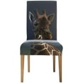 thumbnail image 2 of RYLABLUE Giraffe Pattern Stretch Chair Cover Protector Seat Slipcover for Dining Room Hotel Wedding Party Set of 6, 2 of 5