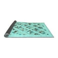 thumbnail image 2 of Ahgly Company Indoor Rectangle Solid Light Blue Modern Area Rugs, 6' x 9', 2 of 4