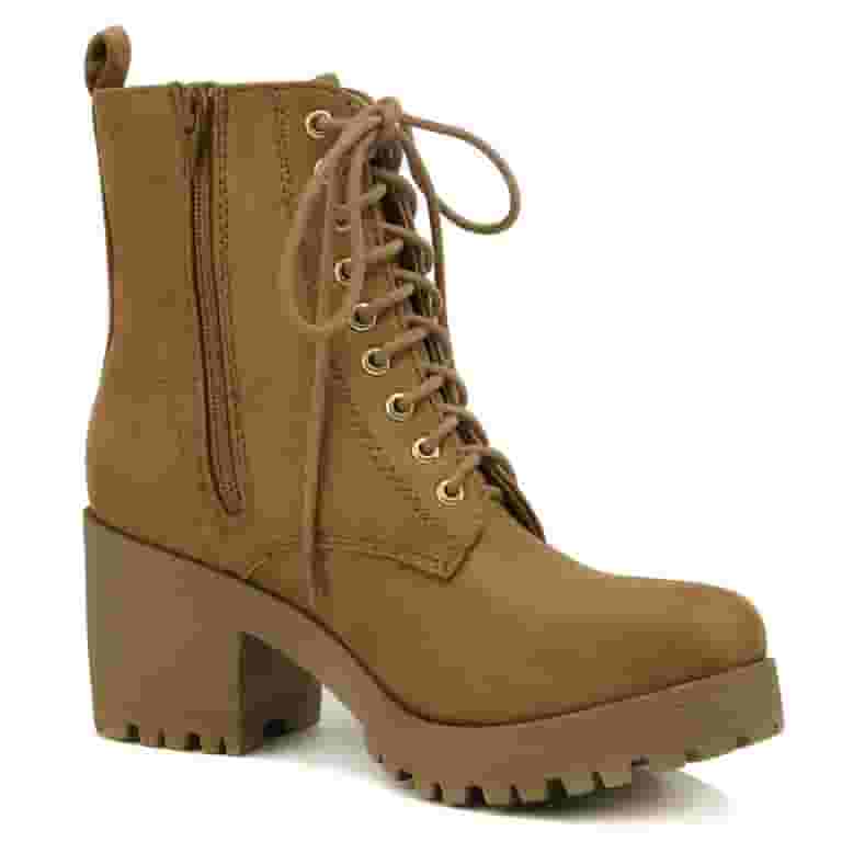 Sale!! Soda☆ Lug Sole Chunky Heel Platform Combat Boots Soda Women Chunky Thick High Heels Combat Lug Sole Ankle