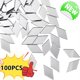 thumbnail image 1 of New 100PCS Glass Mirror Mosaic Tiles Bulk Diamond Rhombus Shape DIY Craft Handcrafted Accessory Home Wall Artwork Decor SuppliesGold He Qiyong unisex, 1 of 1