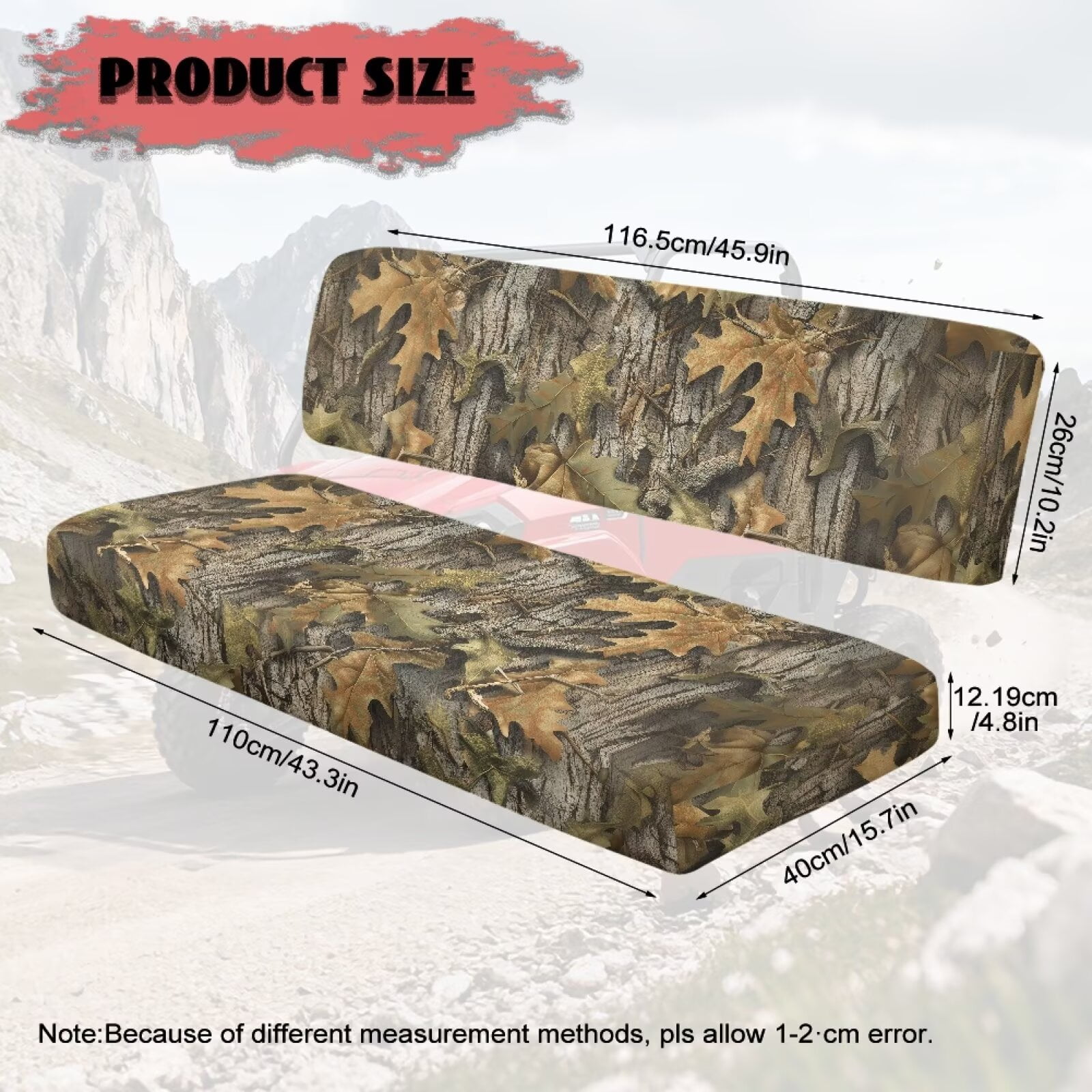 Uorisanigo UTV Seat Cover for Mule Seats Accessories Parts Non-Slip Camo Hunting Forest UTV Bench Seat Cover Cushion for Kawasaki Mule 3010 4x4 Hardwoods Green HD 2004-2008