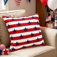 thumbnail image 4 of CaiTeLin Red White Blue Patriotic Throw Pillow, Flag Bow Lumbar Pillow with Americana Design, 4th Of July Home Decor for Couch, Sofa, Bed, Porch, Patio, Outdoor, Memorial Day, Party, Gift, 4 of 6
