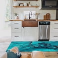 thumbnail image 3 of Kitchen Runner Rug, Abstract Marble Aqua Non Slip Runner Carpet Door Mats Floor Mat for Laundry Bedside Bathroom Bedroom Set of 2, 3 of 6