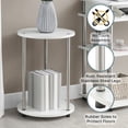 thumbnail image 4 of Convenience Concepts Designs2Go No Tools 2 Tier Round End Table, White/Chrome, 4 of 7