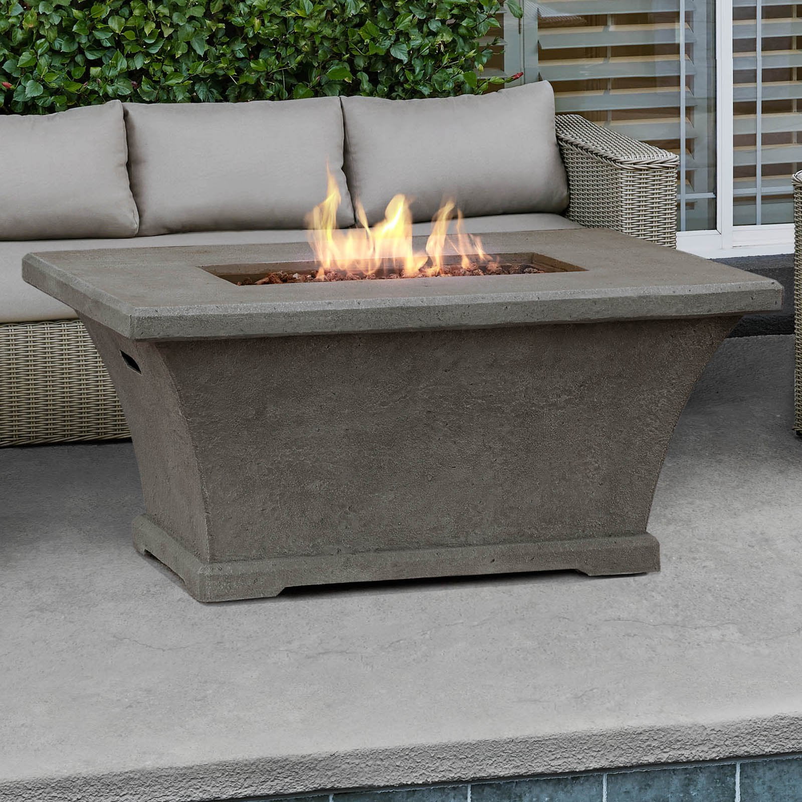 Real Flame Monaco Rectangle Height Lp Fire Table Com