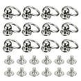 thumbnail image 1 of Unique Bargains 6x8mm Ball Head Stud Rivets Screw Back with O Ring, 12Pack Button Nipple Rivet, Silver Tone, 1 of 4