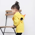 thumbnail image 5 of Baby Boys Girls Cartoon Dinasour Duck Raincoat Rian Jacket Toddler Cute Hoodie Zipper Coat 1-5Y, 5 of 8