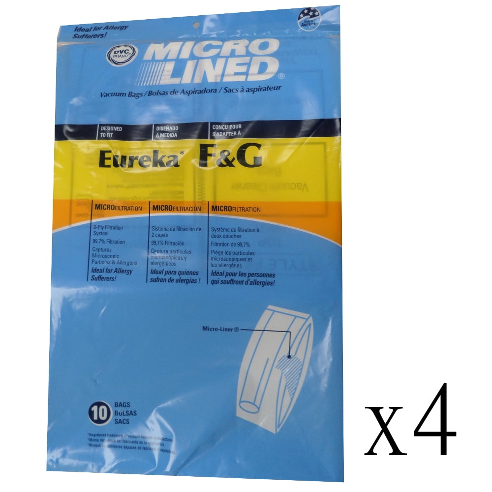 8 Bags for Eureka Style F&G Vacuum Cleaner F G Sanitaire Commercial 2 Belts 