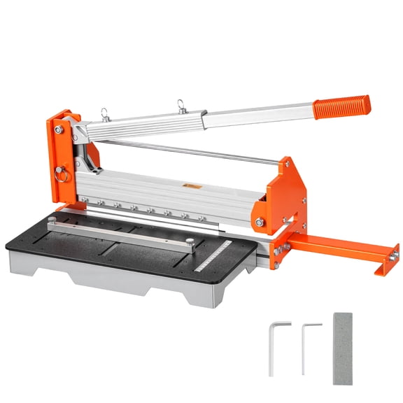 KFFKFF 12-inch Vinyl Floor Cutter, 16mm Thick Laminate Flooring Cutter with Enhanced Aluminum-Alloy Lever, Adjustable Support Plate, Suitable for Engineered Wood, LVT, VCT, SPC, LVP, WPC