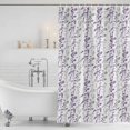 thumbnail image 6 of Small Stall Shower Curtain 48x72 Inch Narrow Half Size Purple Grey Botanical Bath Curtains Bathroom Decor, Spring Floral Summer Farmhouse Waterproof Fabric Shower Curtain Set with Hooks 48 Inch, 6 of 7