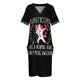 thumbnail image 4 of Divertida tía unicornio tíacornio como una tía normal solo que más impresionante vestido de bolsillo suelto ropa vestidos vestido de noche de mujer, 4 of 7