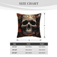 thumbnail image 2 of KLL Vintage Butterfly Flower Skull Decorative Throw Pillow Covers Velvet Soft for Couch Sofa Bedroom Living Room Outdoor (No pillow core)- 20"x20", 2 of 5