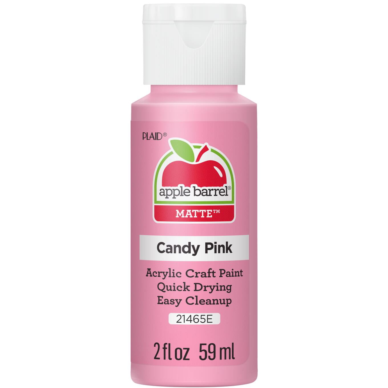 (2 pack) Apple Barrel Acrylic Craft Paint, Matte Finish, Candy Pink, 2 fl oz