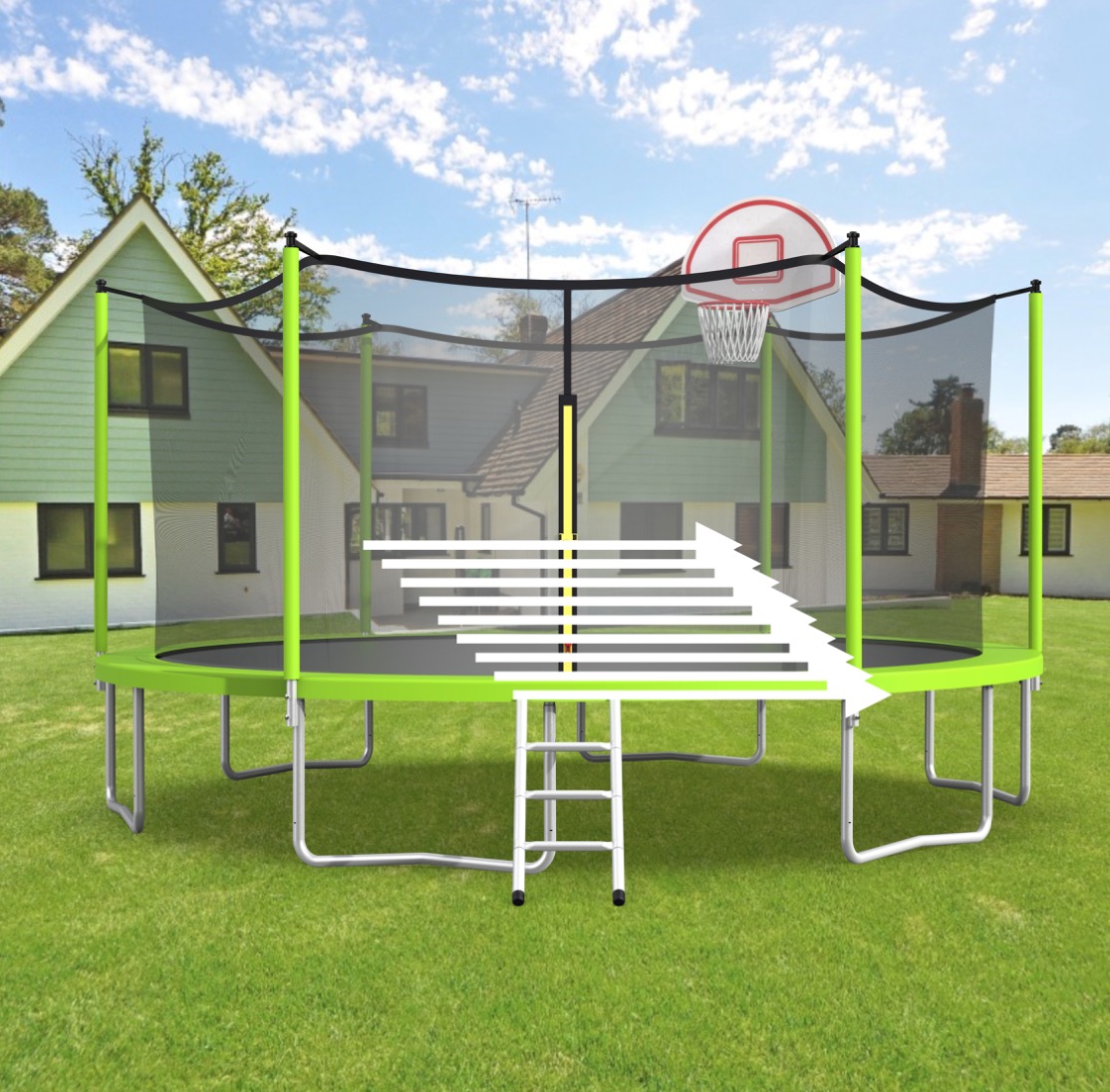 Round Trampoline Set 16FT Trampolines Recreational Trampoline 16 FT