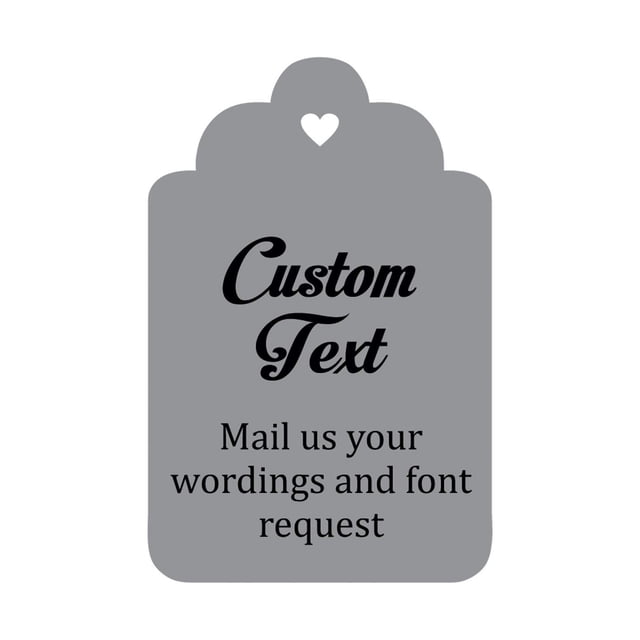 100 PCS Custom Made Hang Tags Personalized Wedding Favor Thank You Gift Tags