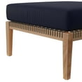 thumbnail image 5 of Modway Clearwater Outdoor Patio Teak Wood Ottoman in Gray Navy, 5 of 8