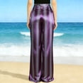 thumbnail image 5 of XUNKUSGA Pants for Women Fashion Boho Print Beach Women's Pants Casual High Waisted Flowy Wide Leg Pants Woman High Waisted Hippie Palazzo Pants S-3XL Purple, 5 of 5