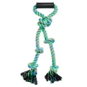 Angle View: Vibrant Life Chomp & Tug Buddy Big Dog Rope Chew Toy W Plastic Handle