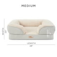 thumbnail image 5 of TOWN & COUNTRY EVERYDAY CuddleTown Comfy Solid Bolster Sofa Pet Bed, Supportive & Calming Egg Crate Foam, Water Repellent, Non-Slip Bottom, Machine Washable Cover, Grey, Medium 28"x23"x8", 5 of 7