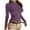 Purple, variant on Abomasnow Women's Soft Long Sleeve Shirts Crew Neck Tops Basic Tees Stretchy Going Out Crop Tops Y2K Slim Fit T-Shirts