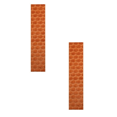 2Pack Fall Orange Pumpkins Table Runner Cute 3D Soft Fall Table Runner For Thanksgiving Halloween Decoration For Home Party Home Autumn Party Kitchen Dining Seasonal Indoor Outdoor Table Cloth