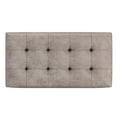 thumbnail image 3 of Cosmopolitan 34 inch Wide Storage Ottoman in Distressed Grey Taupe Vegan Leather, 3 of 12