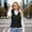 Black, variant on Warm Women's Down Vest Lined Slim Fit Insulated Body Warmer For Layering And Cold Weather Thigh Length Coat Women Sleeveless Trench Vest for Women Women's Vests Fashion Light Weight Riding Jacket E