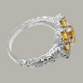 thumbnail image 4 of LBG British Made 10k White Gold Natural Citrine Womens Statement Ring - 33 size options - Size 10, 4 of 8