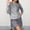 Grey, variant on Womens Pearl Button Cardigan, Crew Neck Long Sleeve Knit Gray One Size