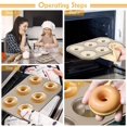thumbnail image 3 of Donut Baking Pans, Non Stick 6 Cavity Pan,gold 10.4*7.2*1.7 Inches, 3 of 3