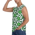 thumbnail image 3 of Gaeub Leopard print St. Patrick's Day Men's Sleeveless Muscle Shirts Workout Tank Tops, Odor Protection and Comfortable - XX-Large, 3 of 8