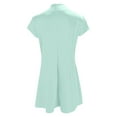 thumbnail image 4 of Sngxgn Women's Casual Fall Dresses Long Sleeve Wrap V Neck High Low Ruffle Dress(Green,XL), 4 of 5
