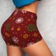 thumbnail image 4 of Balery Merry Christmas Pantalones cortos de entrenamiento estampados para mujer, sin costuras, ajustados, para gimnasio, yoga, correr, deportes, ejercicio activo, fitness.-Small, 4 of 8