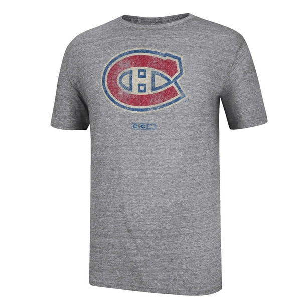 Montreal Canadiens CCM Big Logo Tri-Blend T-Shirt (Heather Grey)