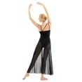 thumbnail image 4 of Rswnyirn Women's Modern Lyrical Dance Costume Mesh Patchwork Flowy Maxi Leotard Dance Dress Black XL, 4 of 7