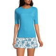thumbnail image 3 of Lands' End Women's Petite Elbow Sleeve Relaxed UPF 50 Rash Guard, 3 of 3