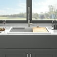 thumbnail image 4 of Quartz Kitchen Sink - 33" x 22" x 9.65" White granite composite Workstation Drop-in kitchen sink, 4 of 8