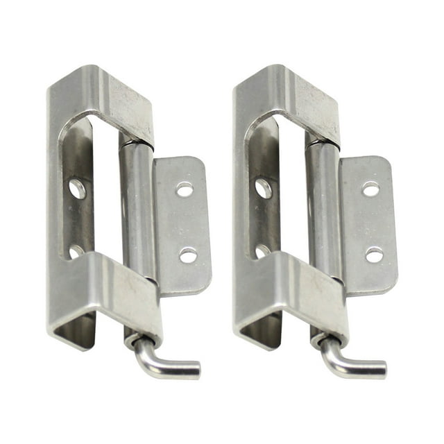 EeaseCA 2PCS Stainless Steel Hinge Professional Communications Cabinets Hinge Equipment Cabinet Hinge Practical Electric Cabinet Hinge Multi-purpose Cabinet Door Hinge for Cabinet Use Silver