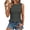 Army Green, variant on Womens Gingham Check Tanks Tops Round Neck Sleeveless All-Over Smocked Bodice Peplum Hem Casual Blouses Cow Pattern L