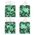 thumbnail image 2 of Fotbe Sea Turtle Porta Pañuelos Decorativo de Cuero, Caja Cuadrada Moderna para Pañuelos Faciales, Organizador y Dispensador 5x5x5'', 2 of 7