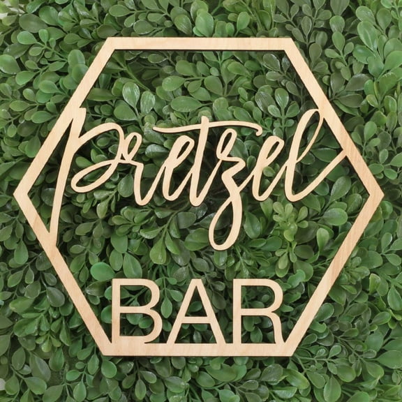 Koyal Wholesale Wood Pretzel Bar Sign, Party Banner, Decorations For Wedding Bridal Shower Baby Shower Birthday