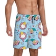 thumbnail image 2 of Vsdgher Gnome Pool Party Print Men's Pajama Shorts Lounge Bottoms Sleep Shorts Elastic Waist Lightweight PJ Shorts with Pockets-X-Large, 2 of 6