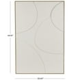 thumbnail image 4 of 33" x 49" Geometric Framed Wall Art with Abstract Circles and Brown Wooden Frame, by DecMode, 4 of 15