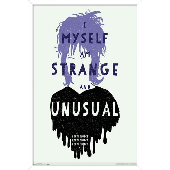 Beetlejuice - Strange Wall Poster, 14.725" x 22.375", Framed