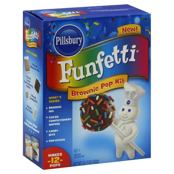 Pillsbury Funfetti Brownie Pop Kit, 15.17 oz