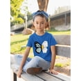 thumbnail image 2 of Half Butterfly Half Daisy T-Shirt Juniors -Image by Shutterstock,  Medium, 2 of 4
