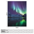 thumbnail image 4 of Pratyus Aurora Borealis Mountains Lake Print Flannel Throw Blanket All Seasons Comfort Long-lasting Gift 60x80in, 4 of 6