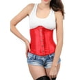 thumbnail image 4 of LELINTA Sexy Underbust Corset Lingerie Lace up Back Corset Bustier 12 Plastic Boned with G-String,Red S-2XL, 4 of 6