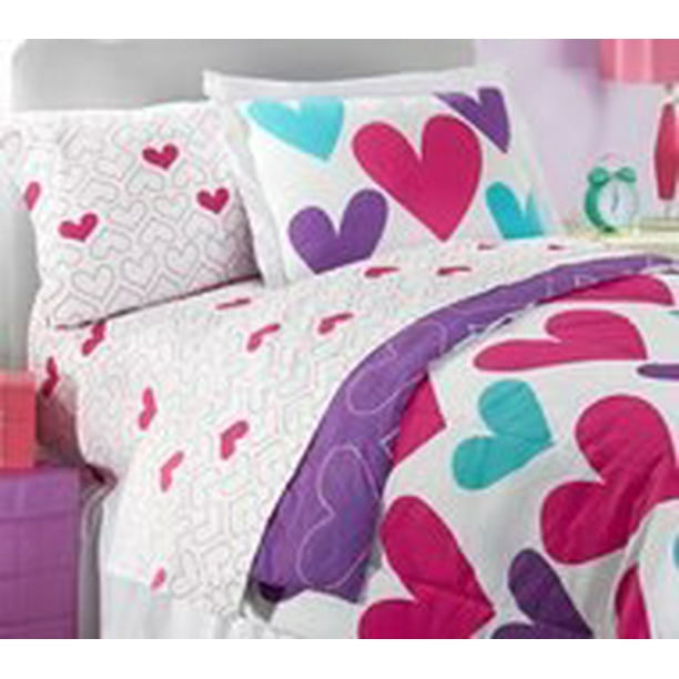 Hearts Twin Size Sheet Set