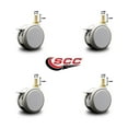 thumbnail image 2 of 3 Inch MRI Safe Casters with Brakes – 12mm Threaded Stem – Set of 4 – SCC, 2 of 2